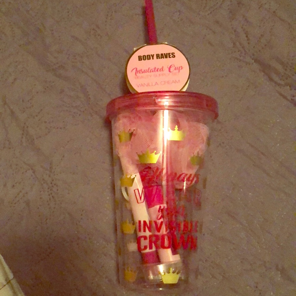I am selling a cup with essentials in it